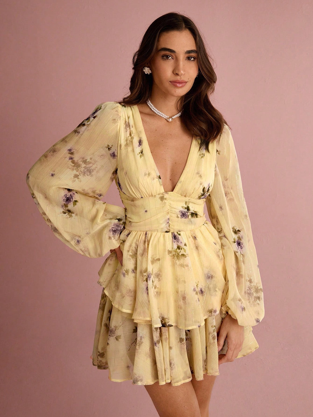 Rochie mini SHEIN, galben