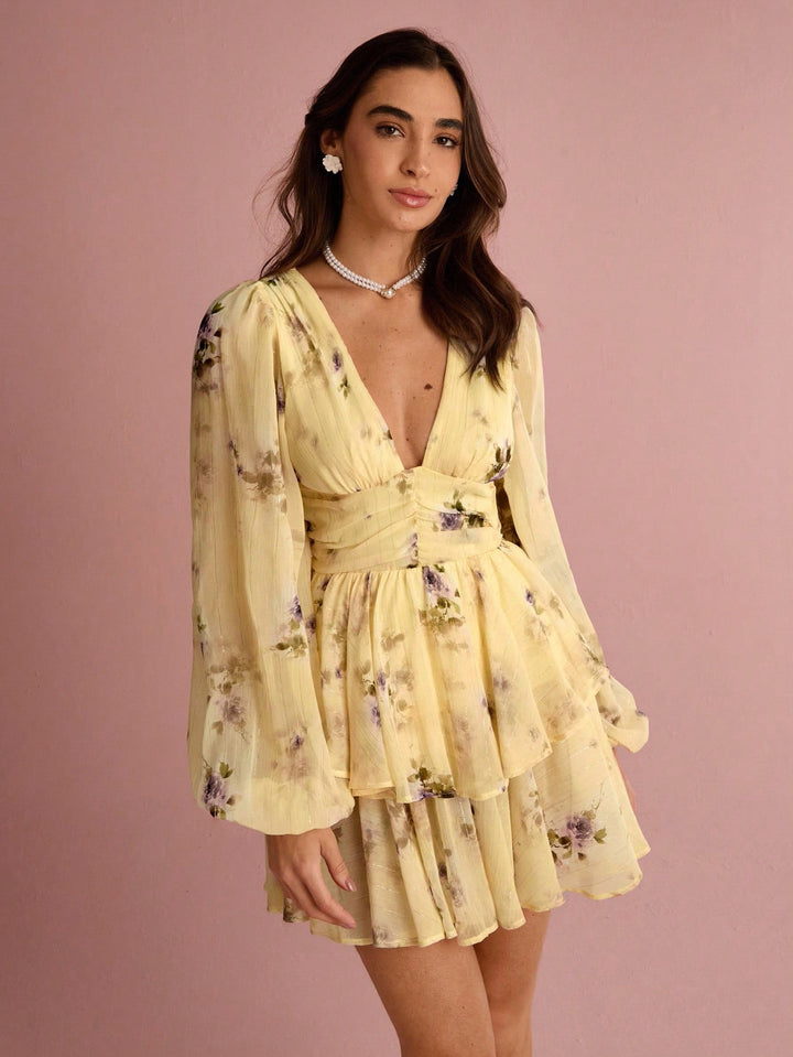 Rochie mini SHEIN, galben