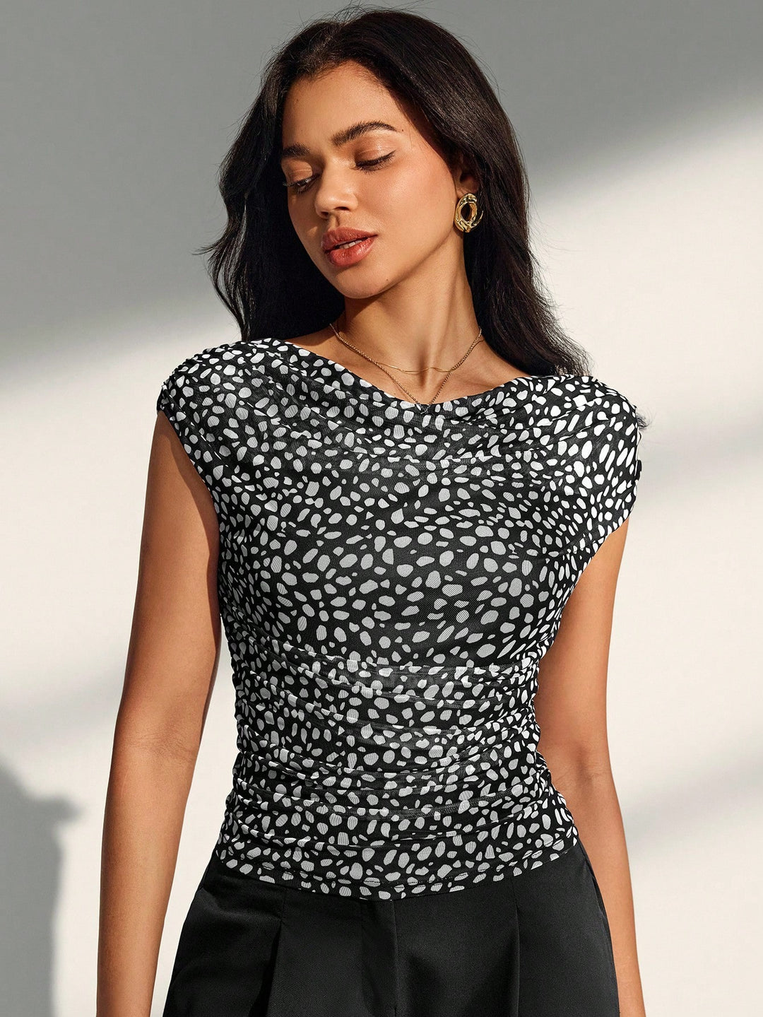 Top SHEIN, negru