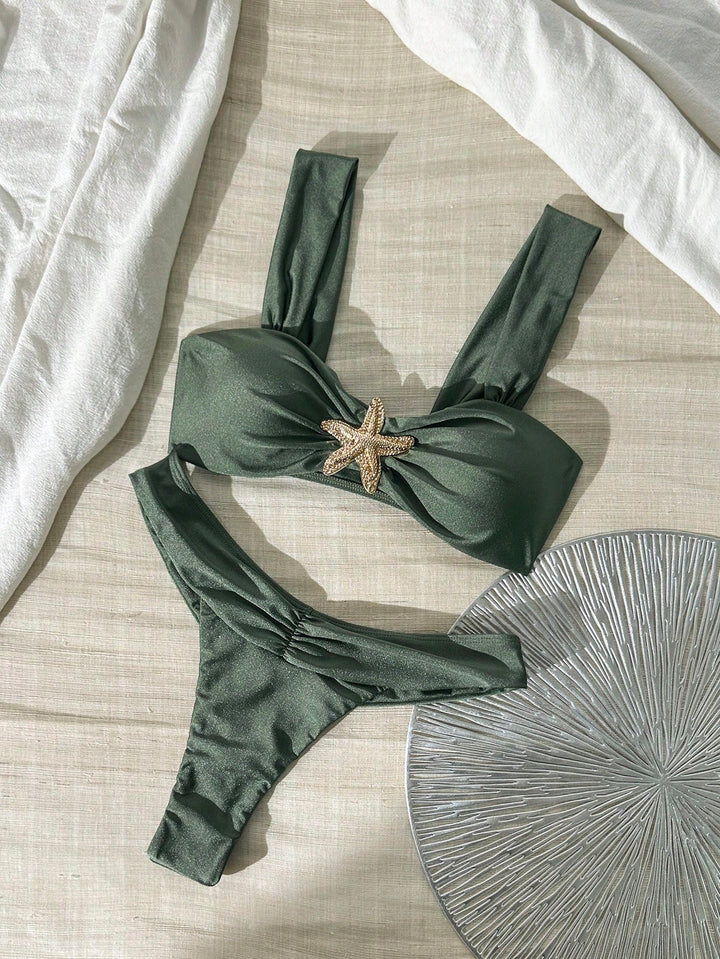 Set bikini SHEIN, kaki