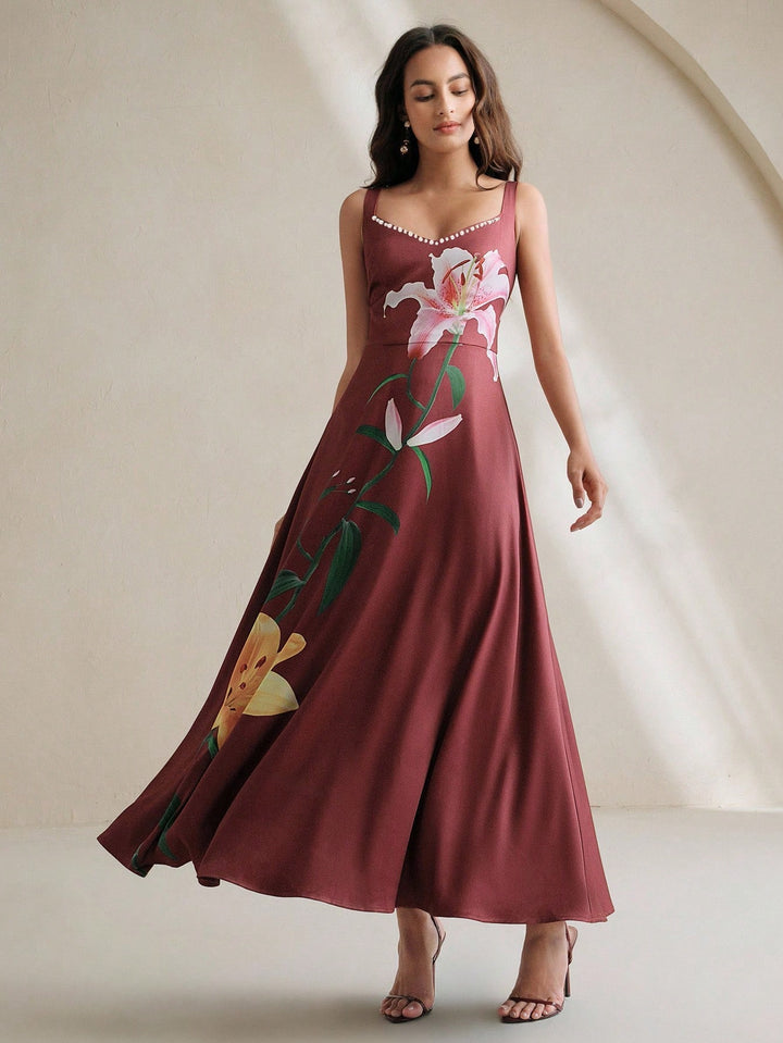 Rochie maxi SHEIN, vișiniu