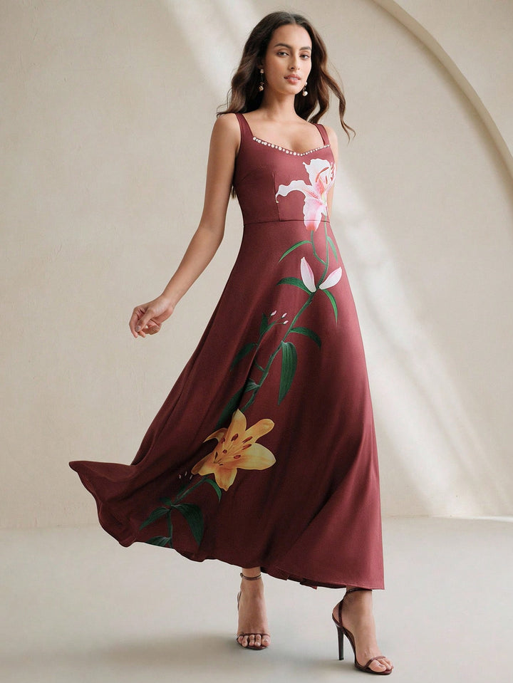 Rochie maxi SHEIN, vișiniu