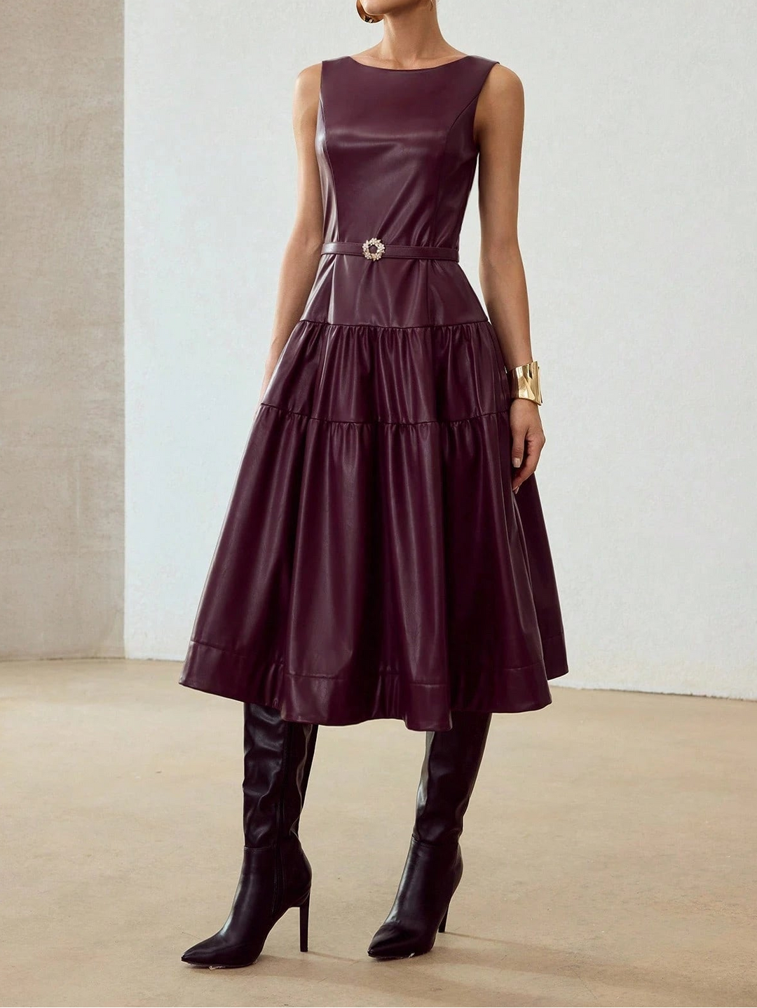 Rochie midi Motf by Shein, vișiniu