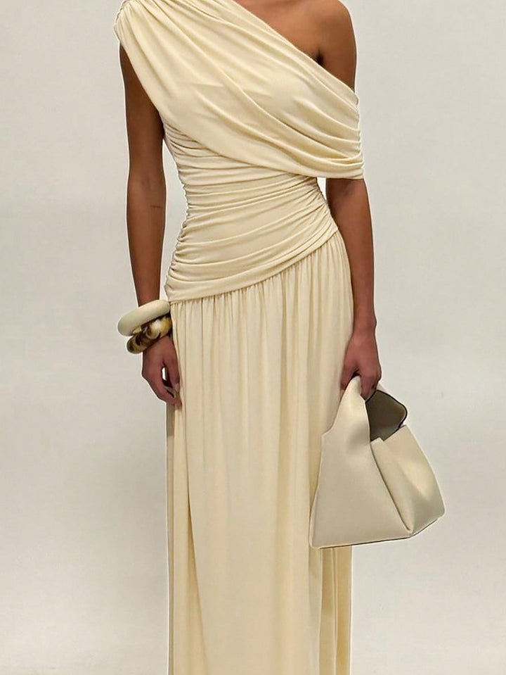 Rochie maxi SHEIN, crem