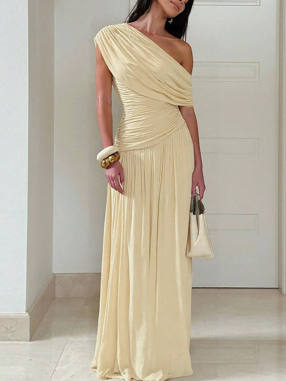 Rochie maxi SHEIN, crem