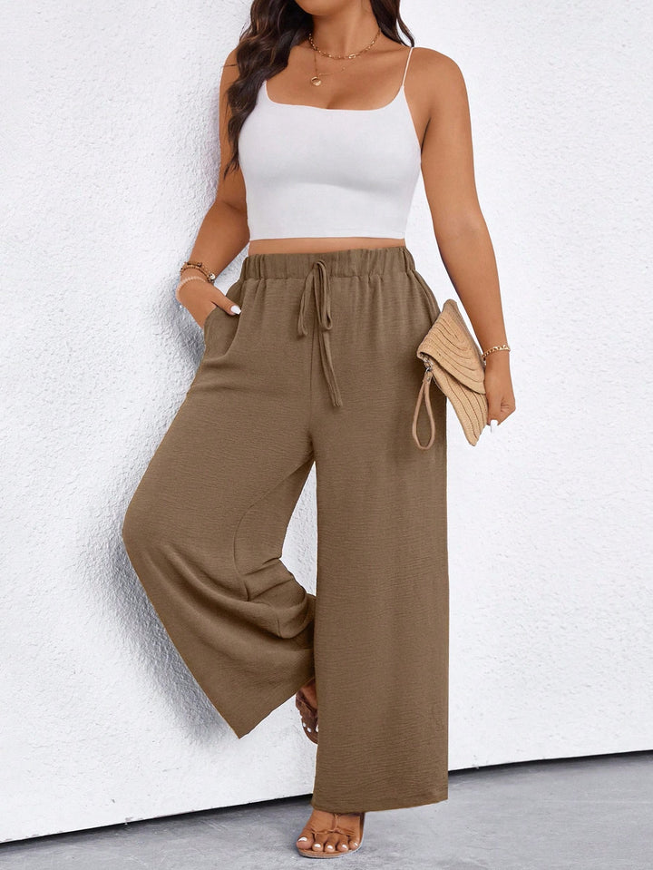 Pantaloni SHEIN, maro