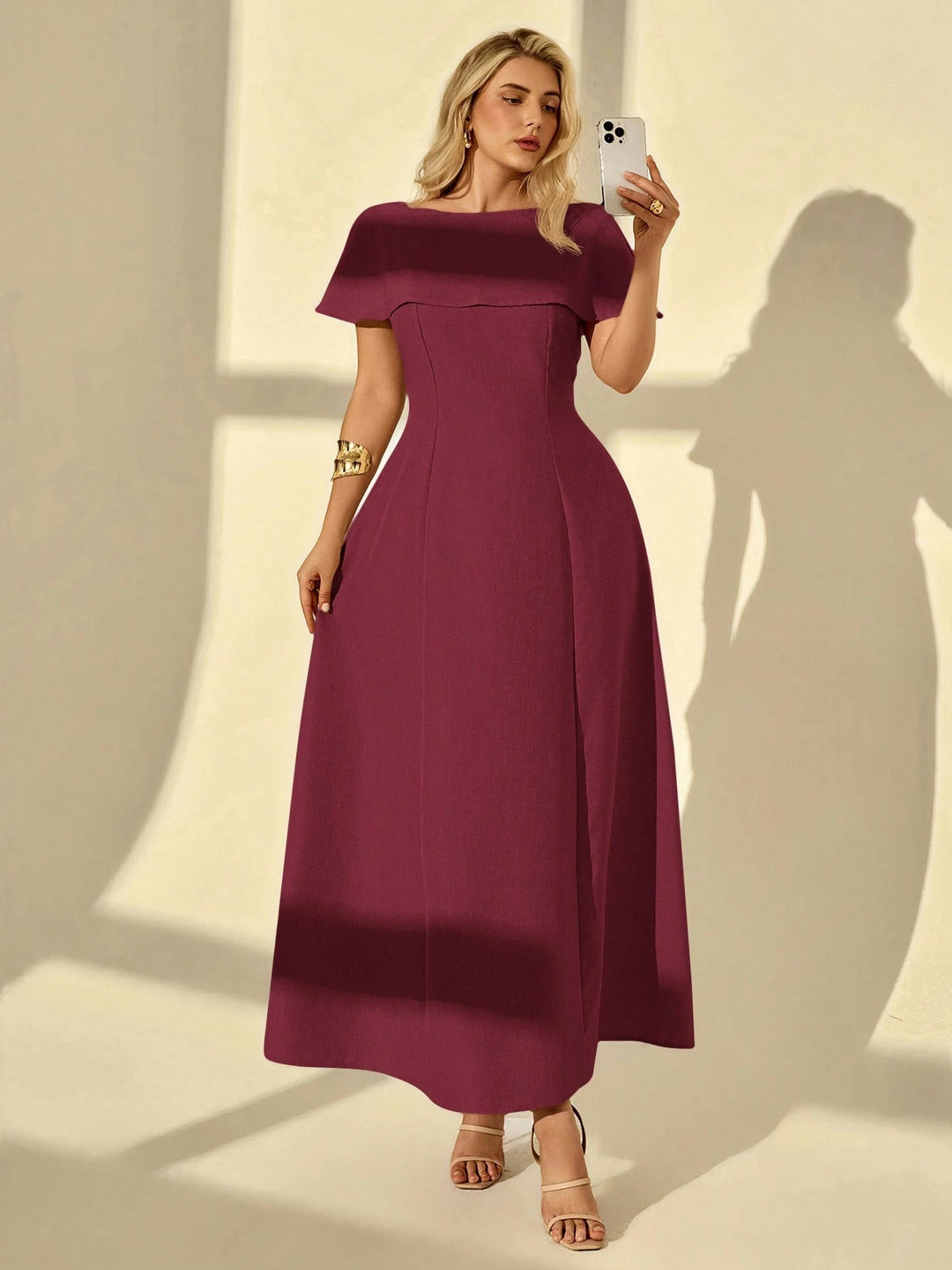 Rochie maxi SHEIN, vișiniu