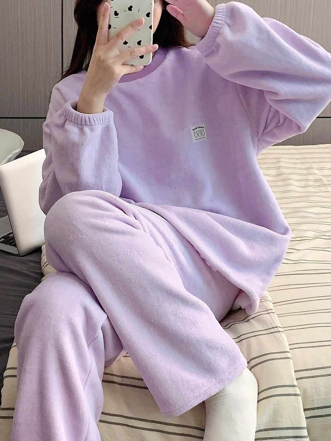 Compleu pijamale Shein, mov