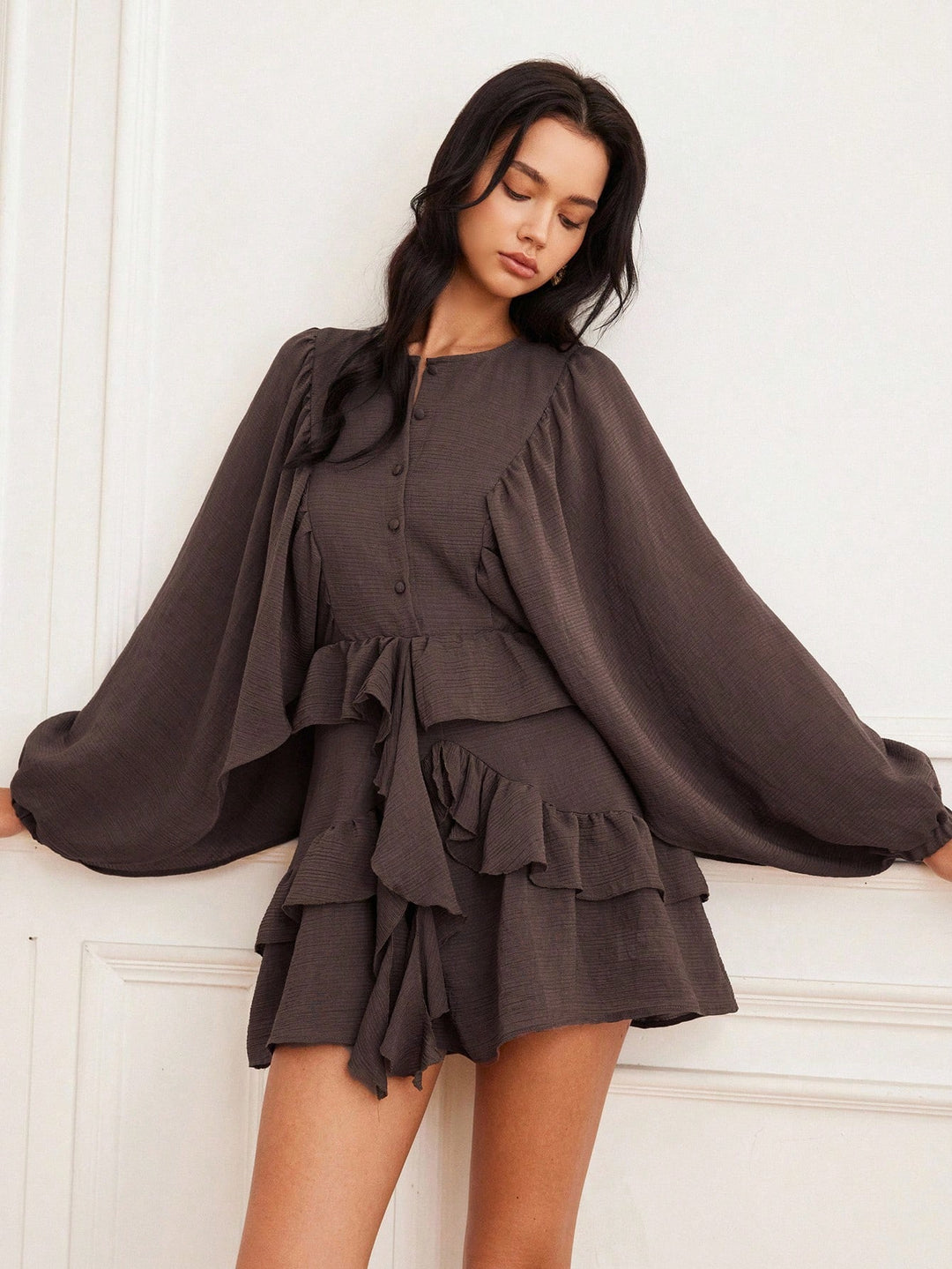 Rochie mini SHEIN, maro