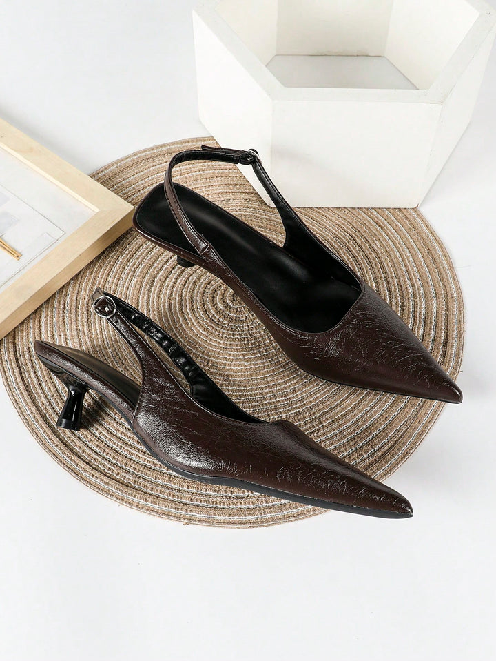 Pantofi cu toc SHEIN, maro