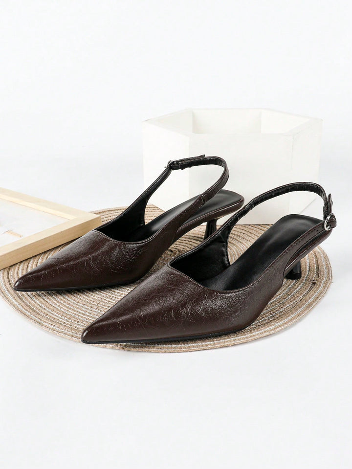 Pantofi cu toc SHEIN, maro