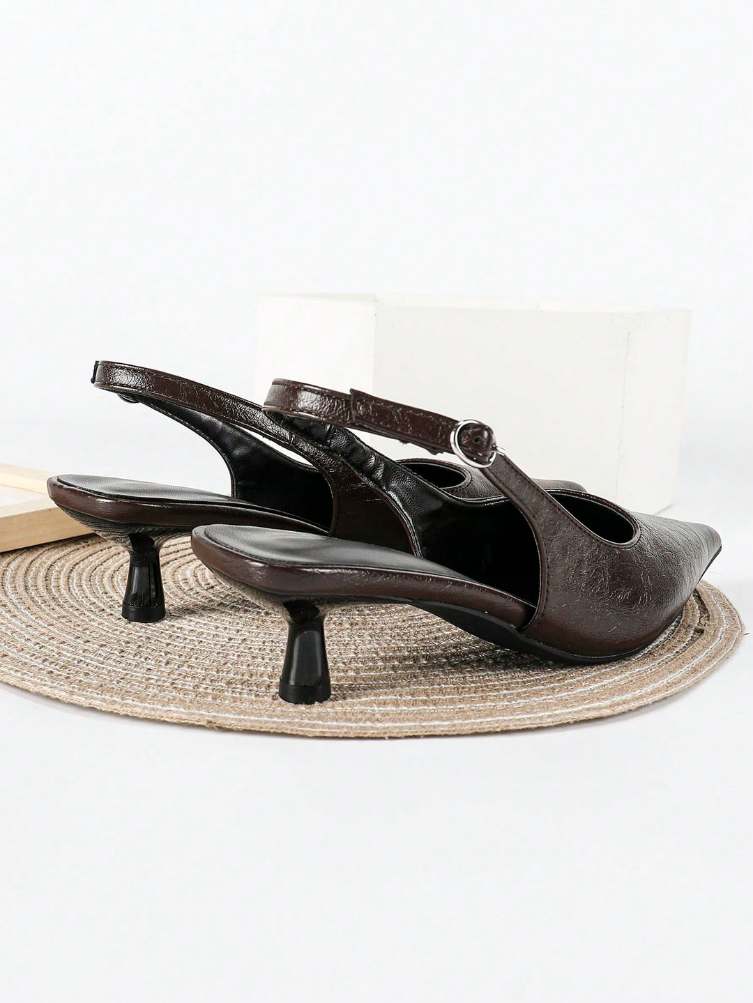 Pantofi cu toc SHEIN, maro