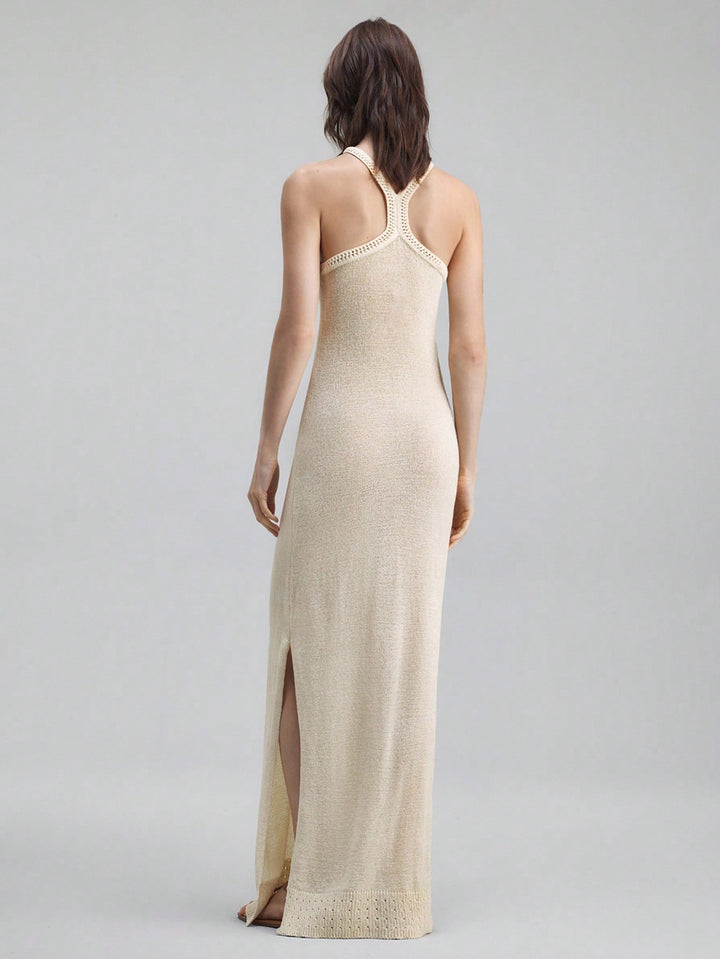 Rochie maxi SHEIN, crem