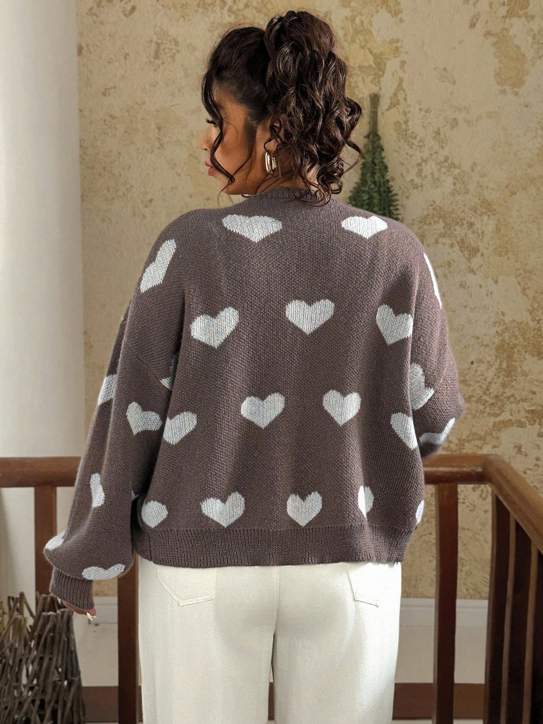 Cardigan SHEIN, maro