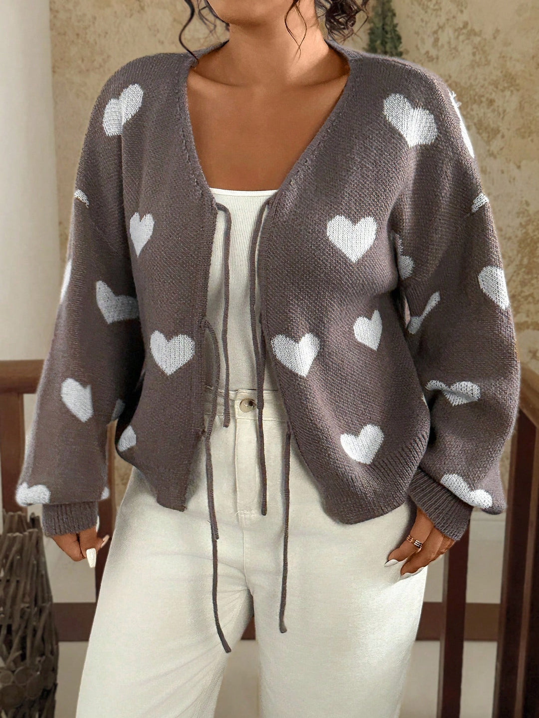 Cardigan SHEIN, maro