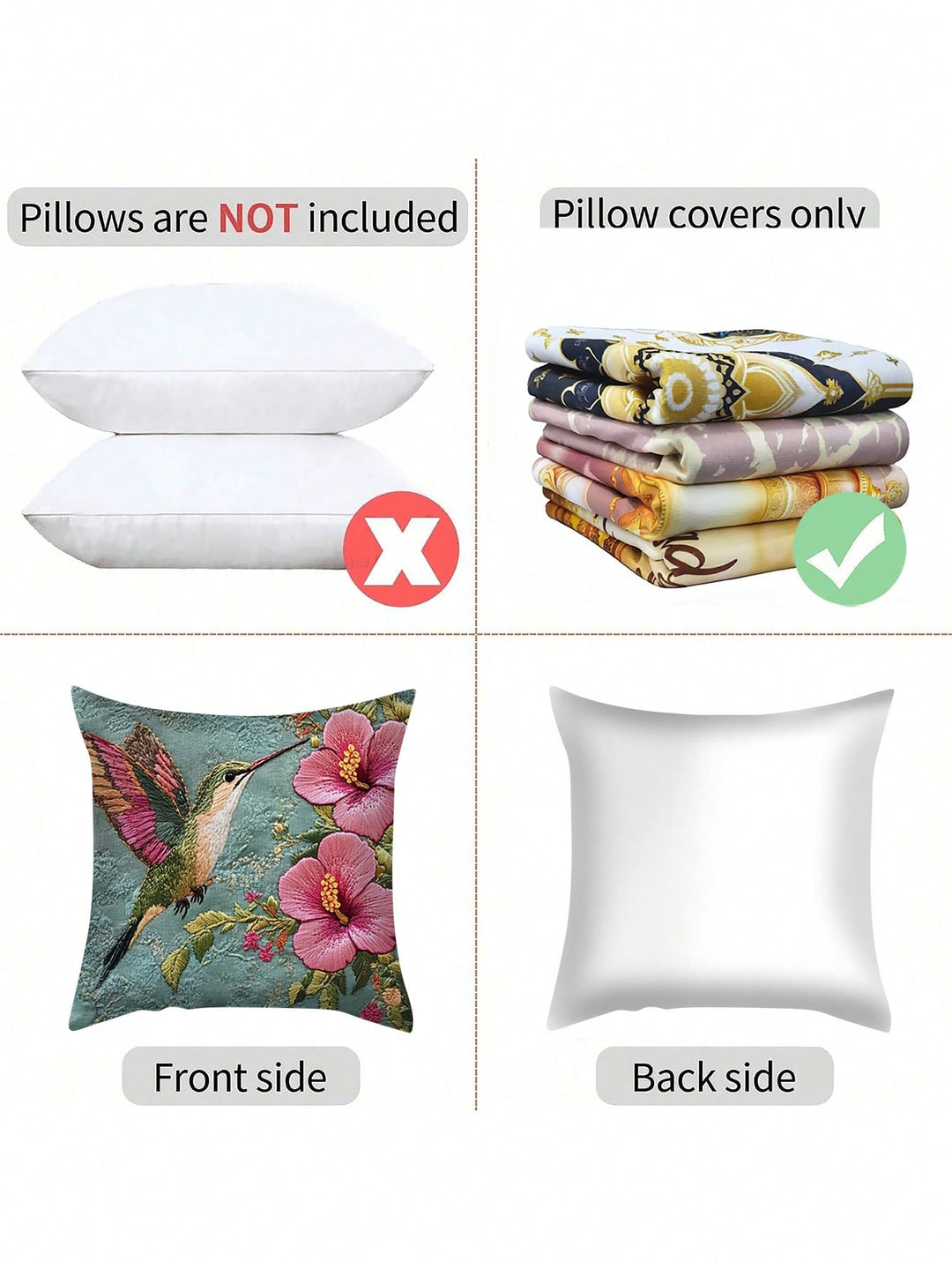 Husă de pernă decorativă SHEIN, mix culori