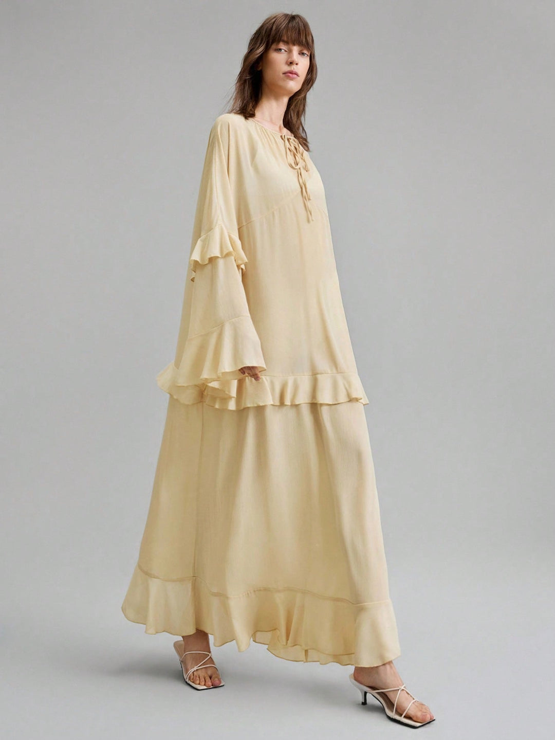 Rochie maxi SHEIN, bej