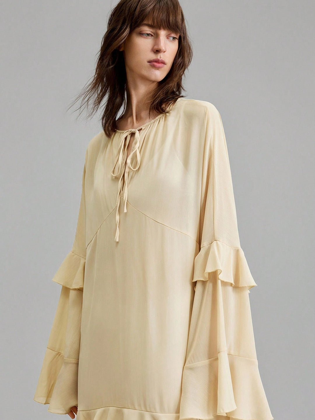 Rochie maxi SHEIN, bej