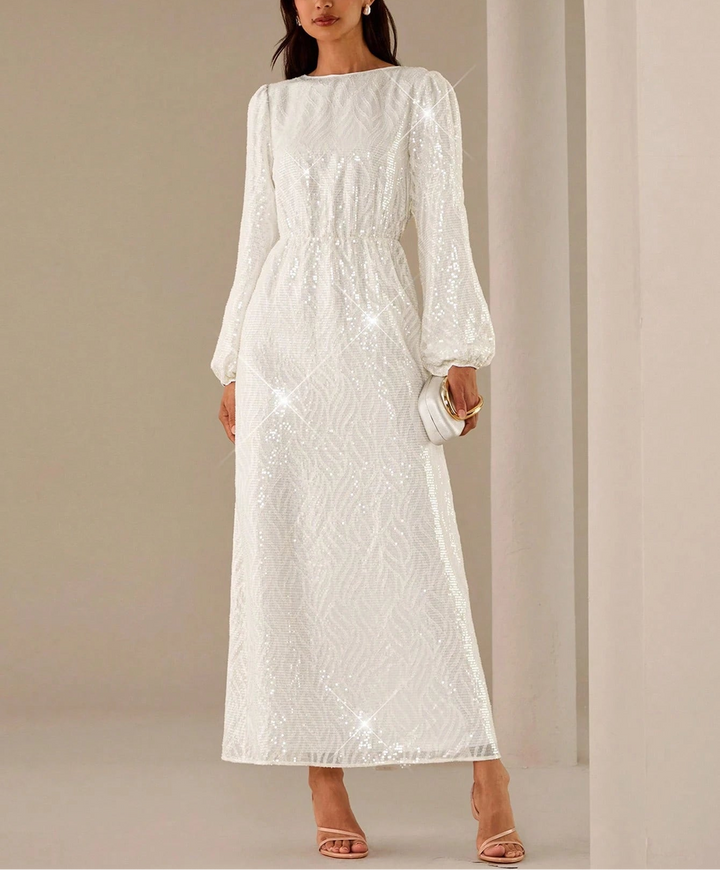 Rochie de ocazie SHEIN, crem