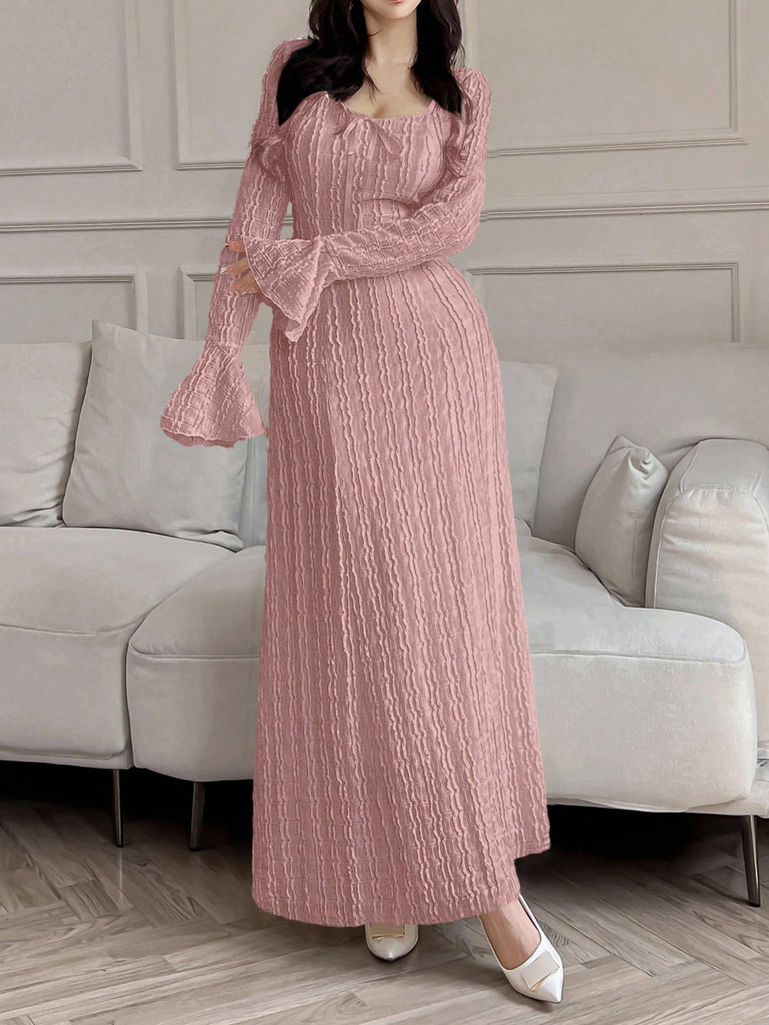 SHEIN Maxi ruha, rózsaszín