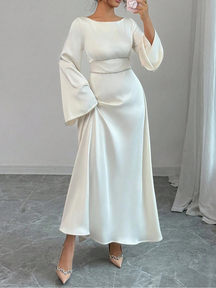 Rochie maxi SHEIN, crem