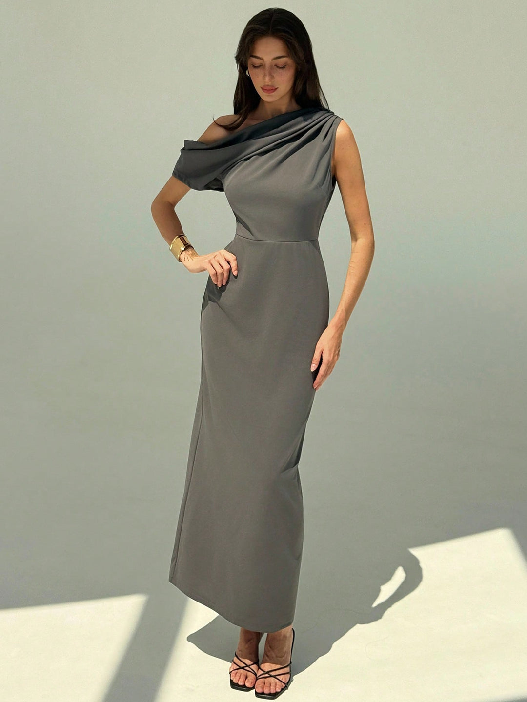 Rochie maxi SHEIN, gri