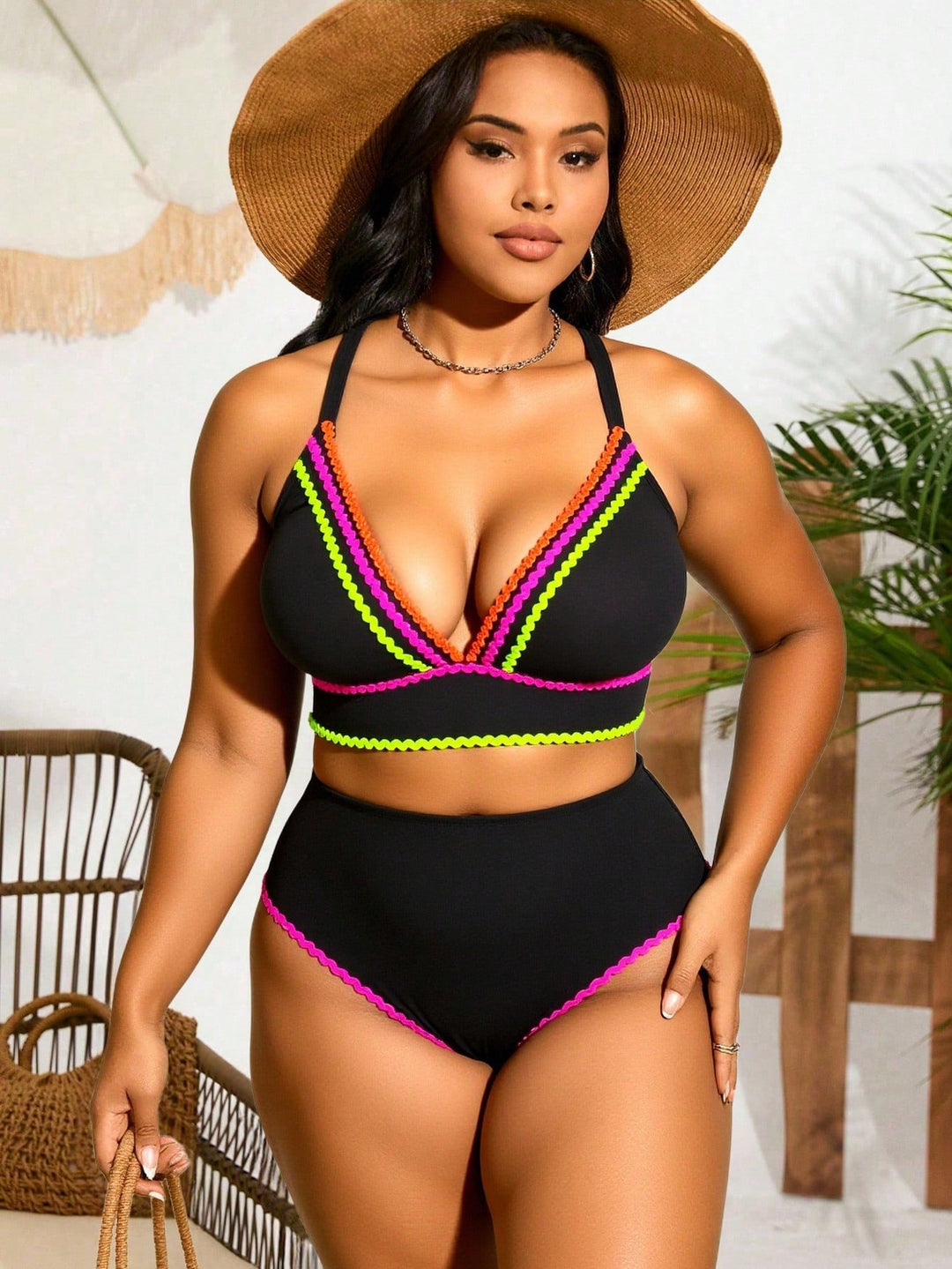 Set bikini de baie SHEIN, mix culori