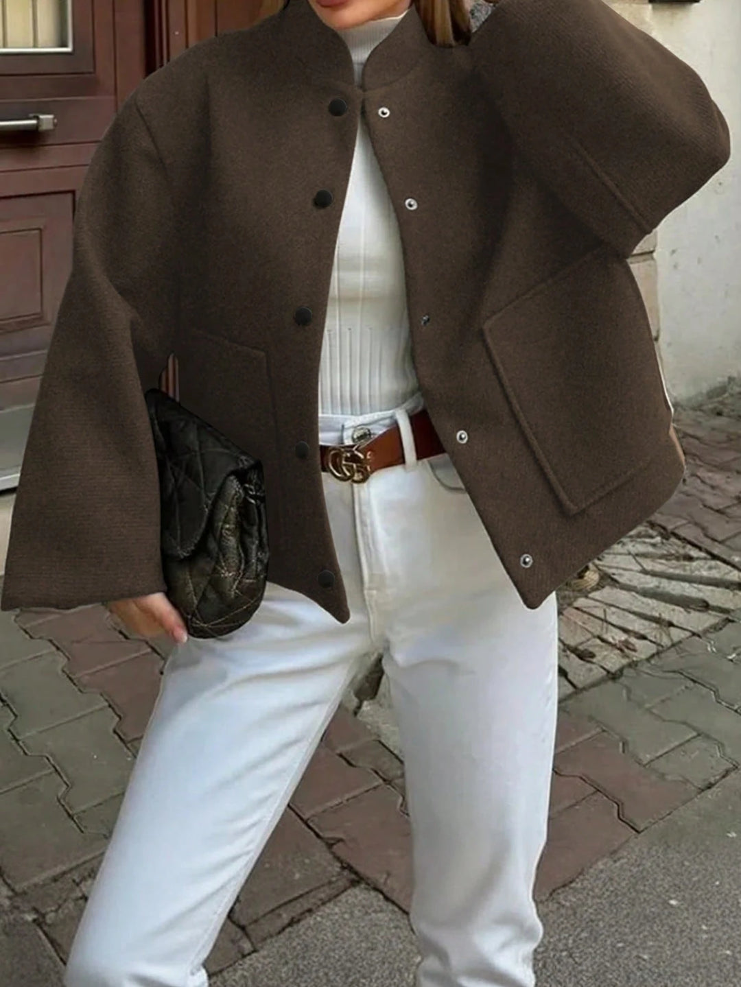 Jachetă SHEIN, maro