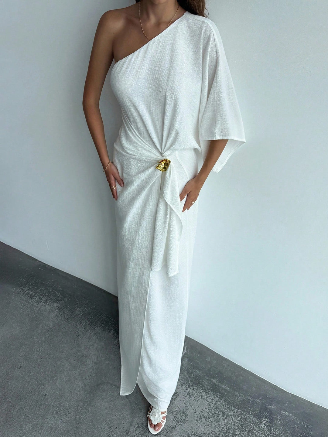 Rochie maxi SHEIN, alb