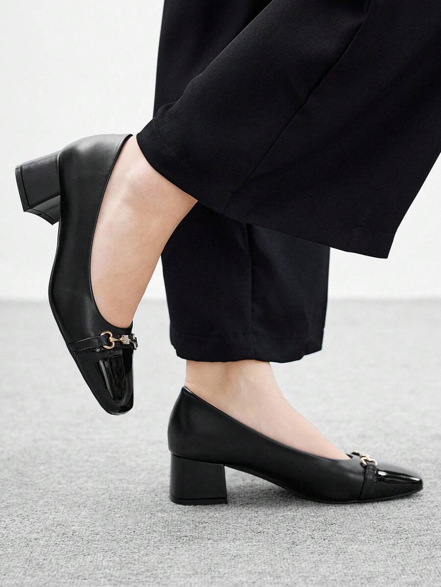 Pantofi cu toc SHEIN, negru