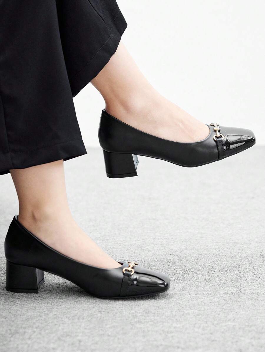 Pantofi cu toc SHEIN, negru