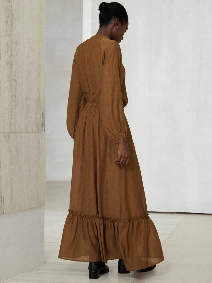 Rochie maxi SHEIN, maro