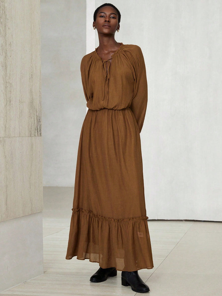 Rochie maxi SHEIN, maro