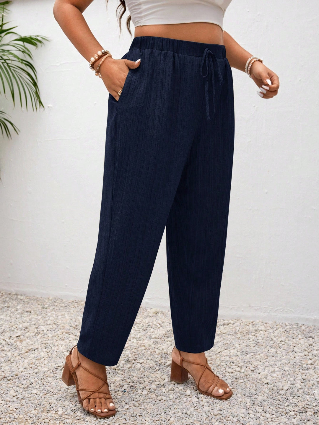 Pantaloni SHEIN, albastru