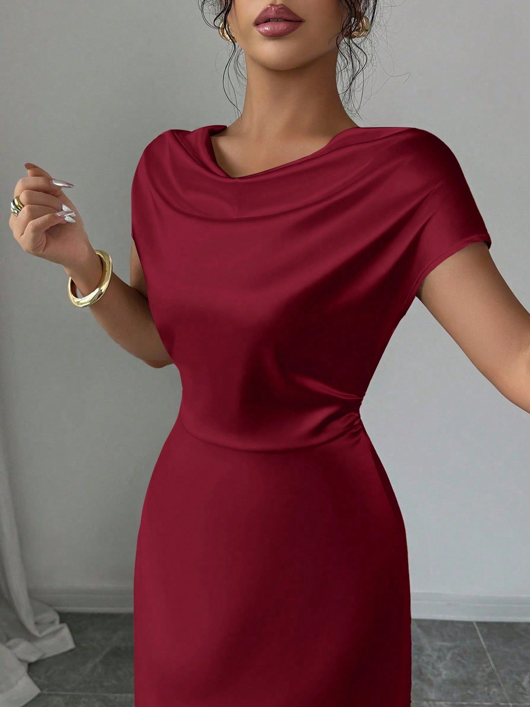 Rochie maxi SHEIN, vișiniu