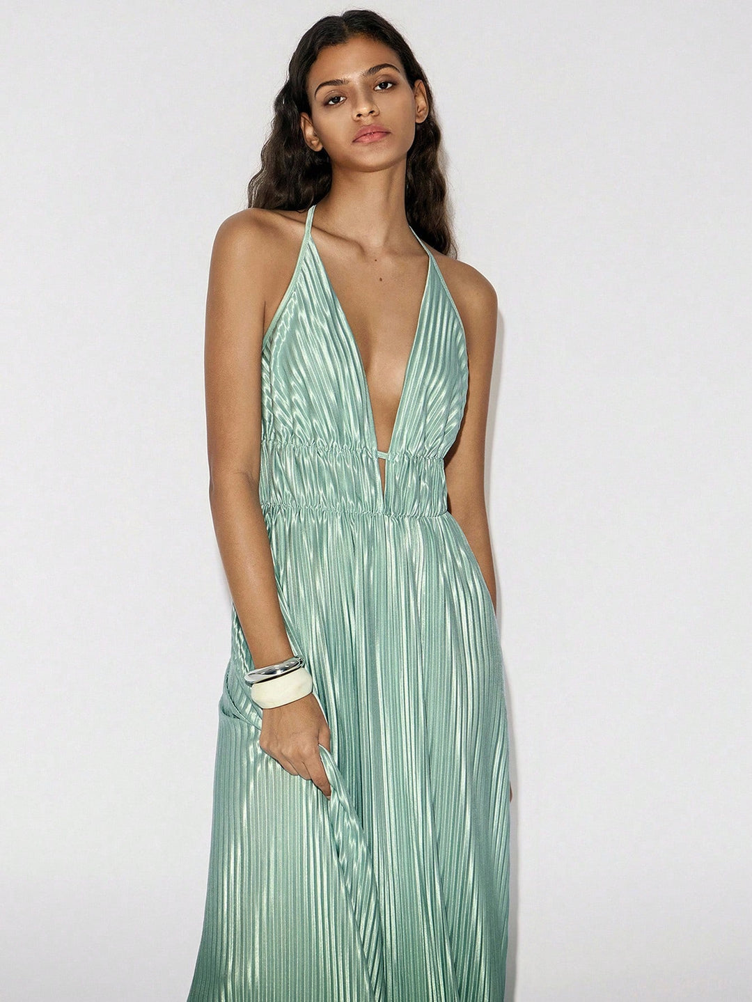 Rochie maxi SHEIN, turcoaz