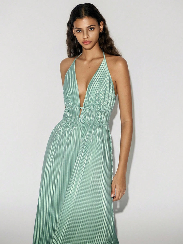 Rochie maxi SHEIN, turcoaz