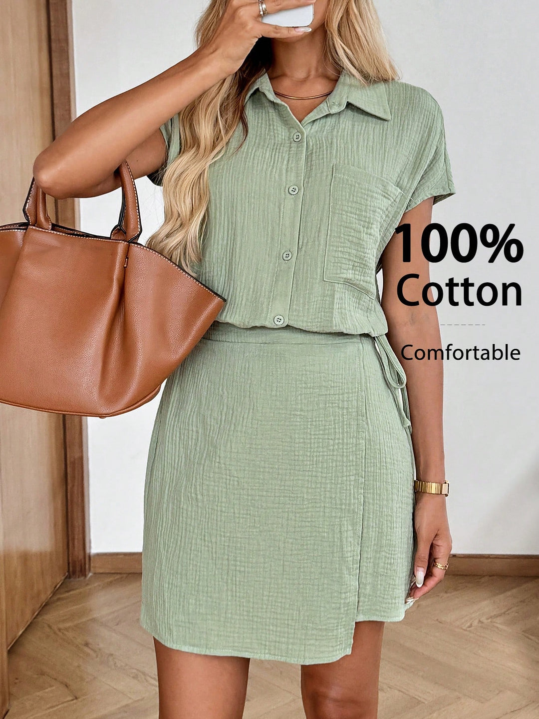 Rochie mini SHEIN, verde