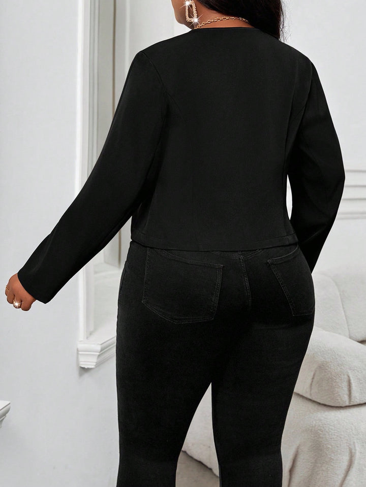 Jachetă Shein Curve+, negru