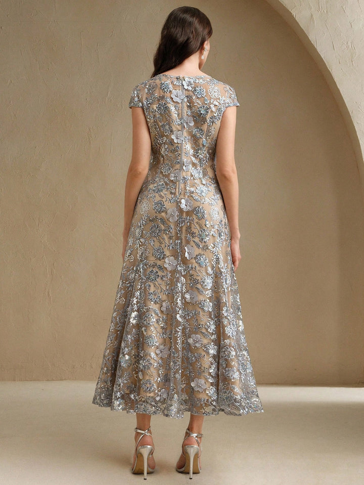 Rochie maxi SHEIN, argintiu