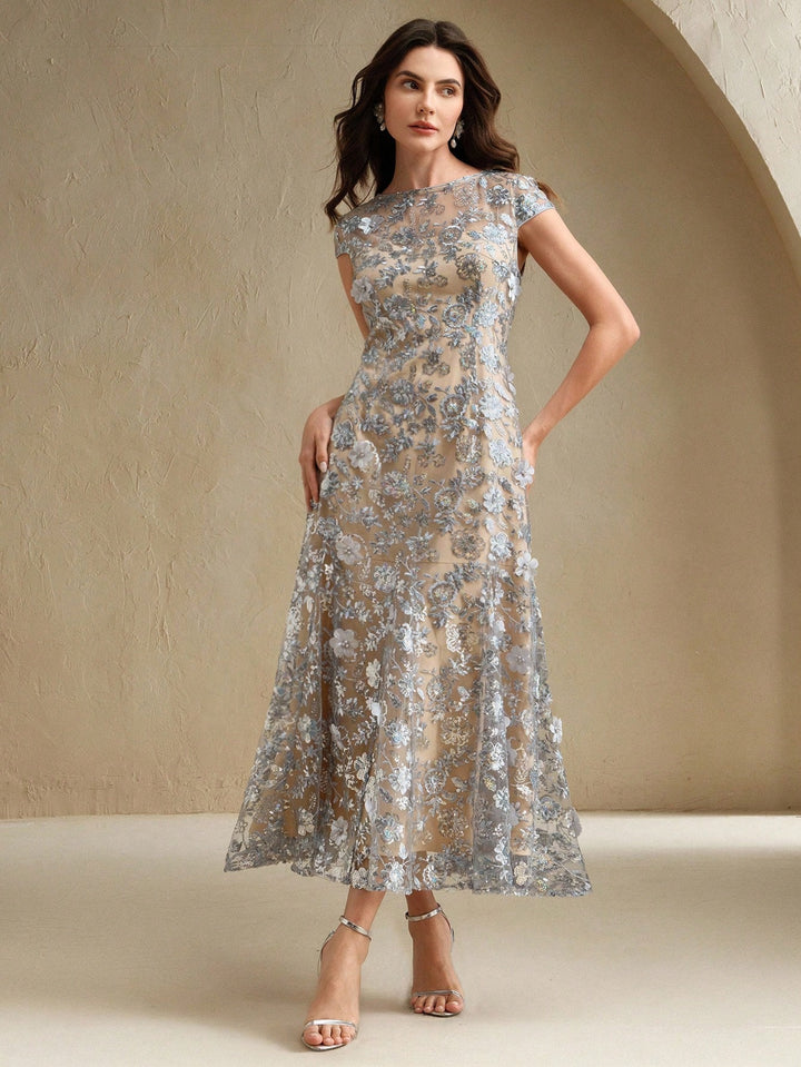 Rochie maxi SHEIN, argintiu