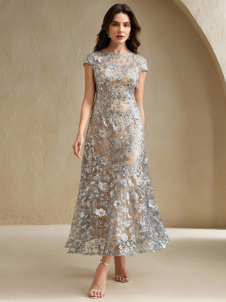 Rochie maxi SHEIN, argintiu
