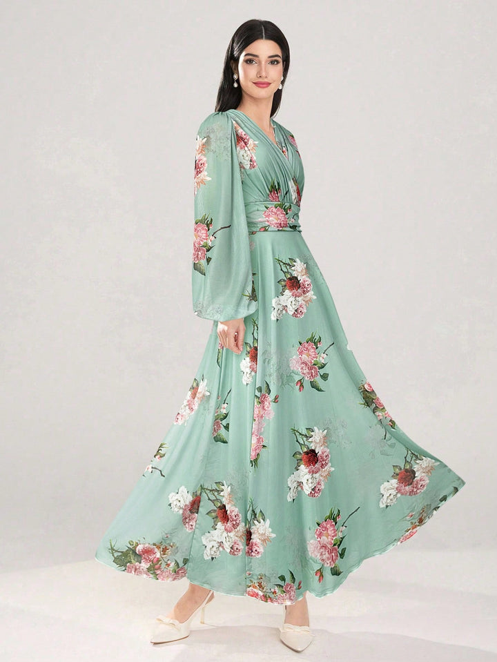 Rochie maxi SHEIN, verde