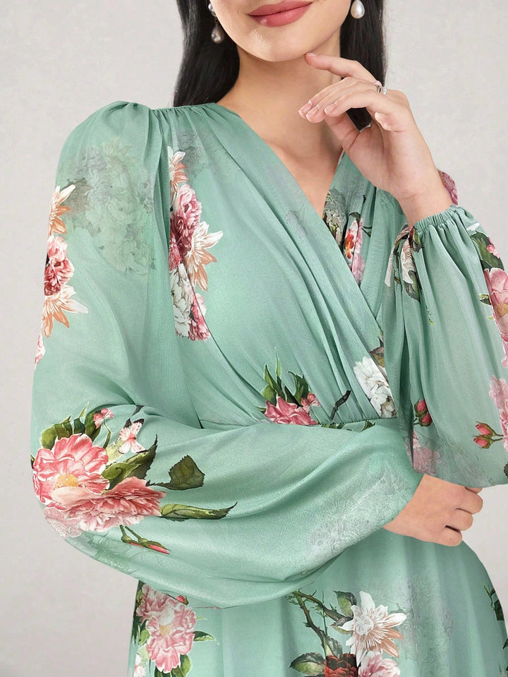 Rochie maxi SHEIN, verde