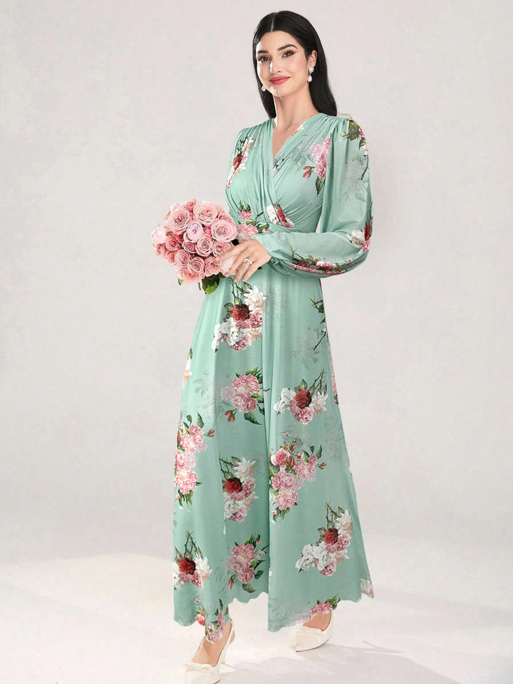 Rochie maxi SHEIN, verde