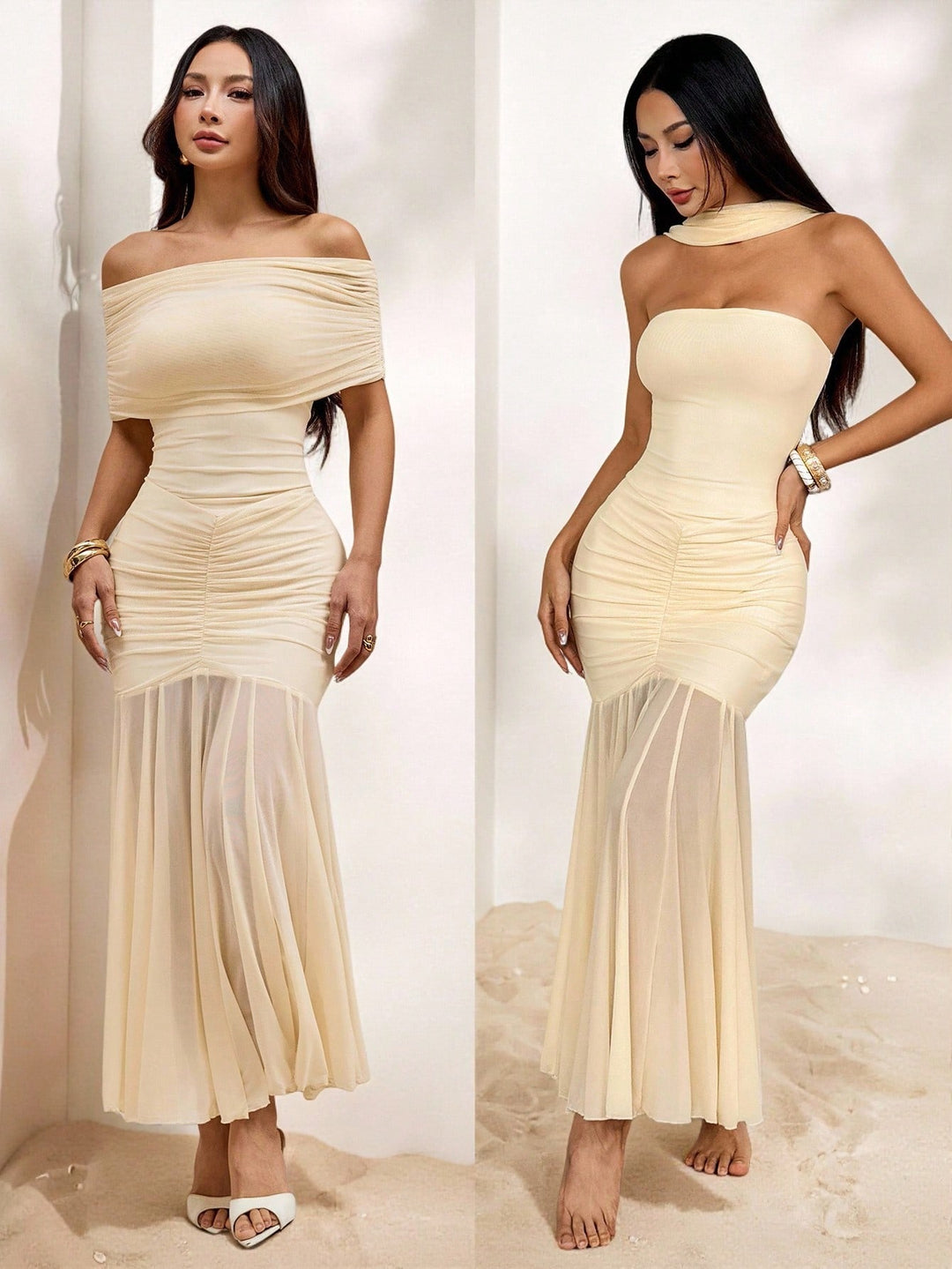 Rochie maxi SHEIN, portocaliu