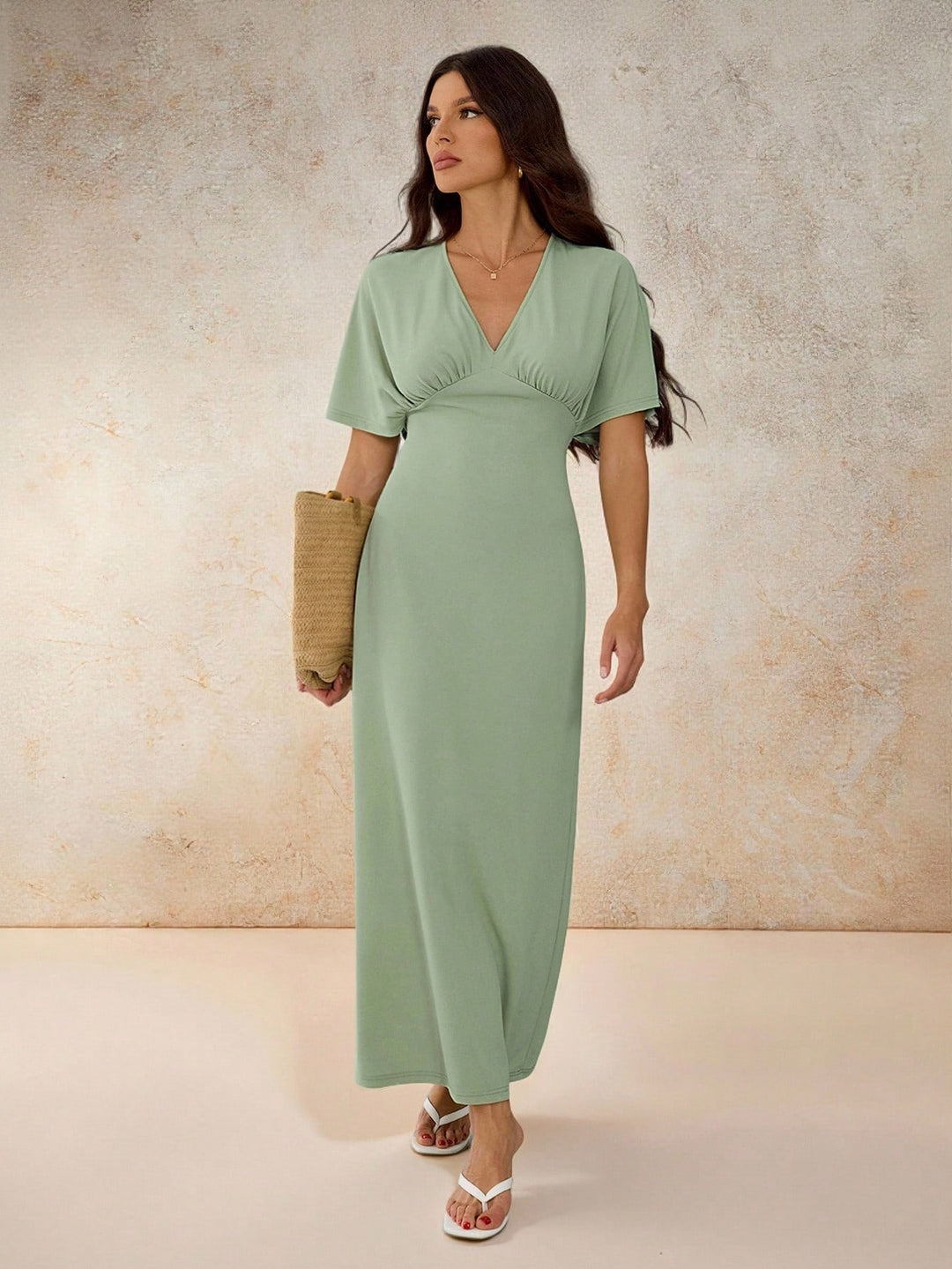 Rochie maxi SHEIN, verde