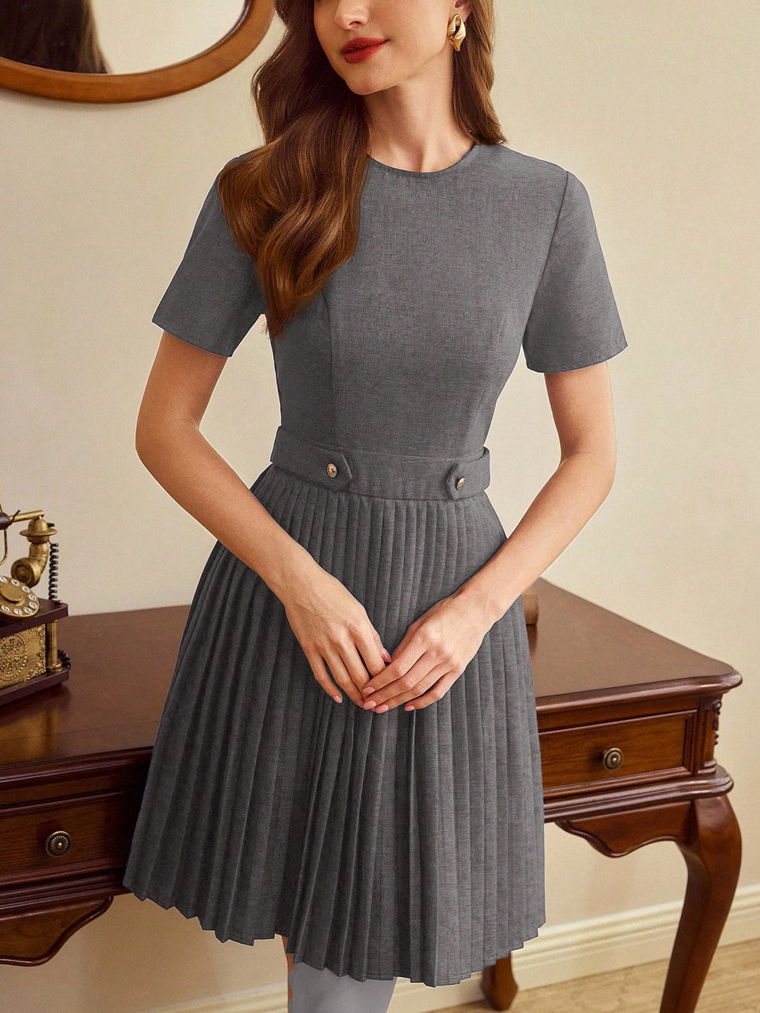 Rochie scurtă SHEIN, gri