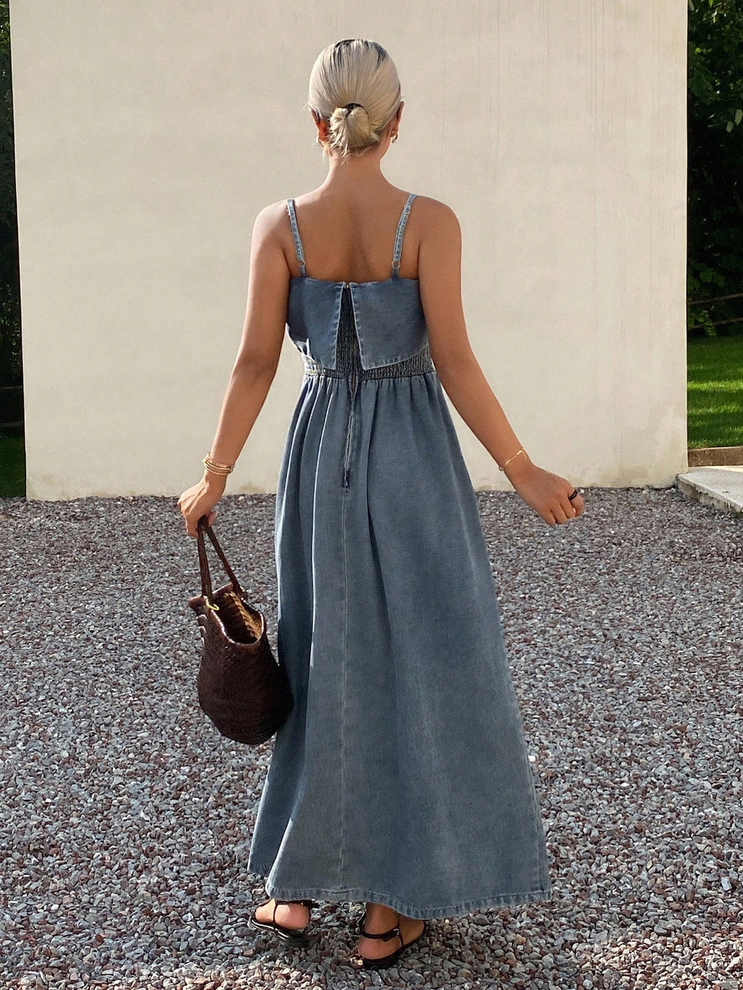 SHEIN maxi ruha, kék