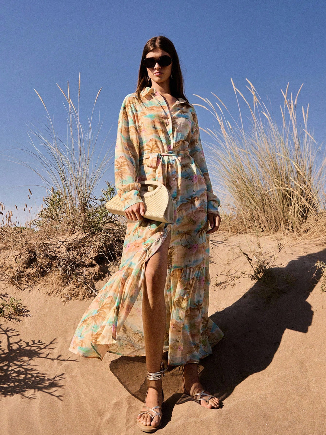 Rochie maxi SHEIN, mix culori